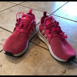 Girls pink adidas size 1 1/2.